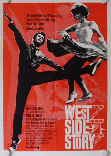 West Side Story originales deutsches Filmplakat (R69)